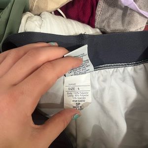 Grey varsity cheer shorts